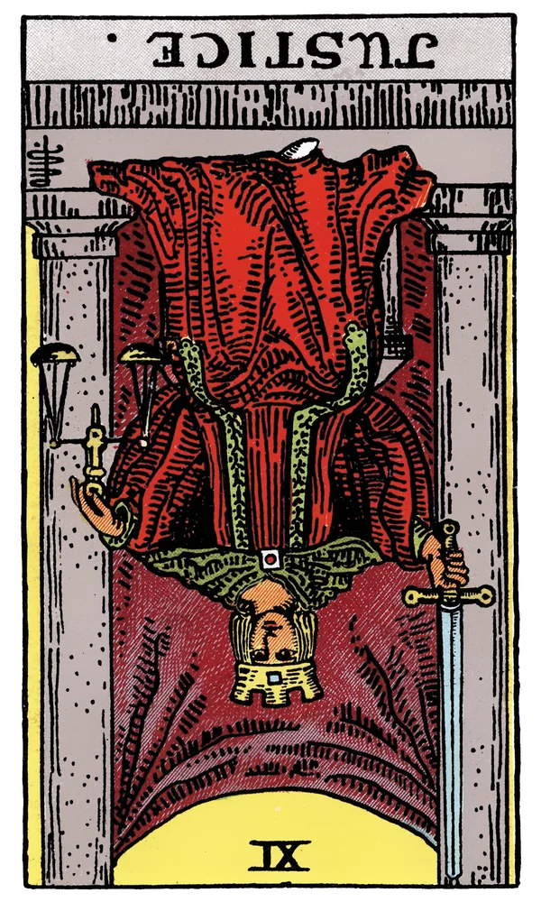 Carte de tarot La Justice inversée