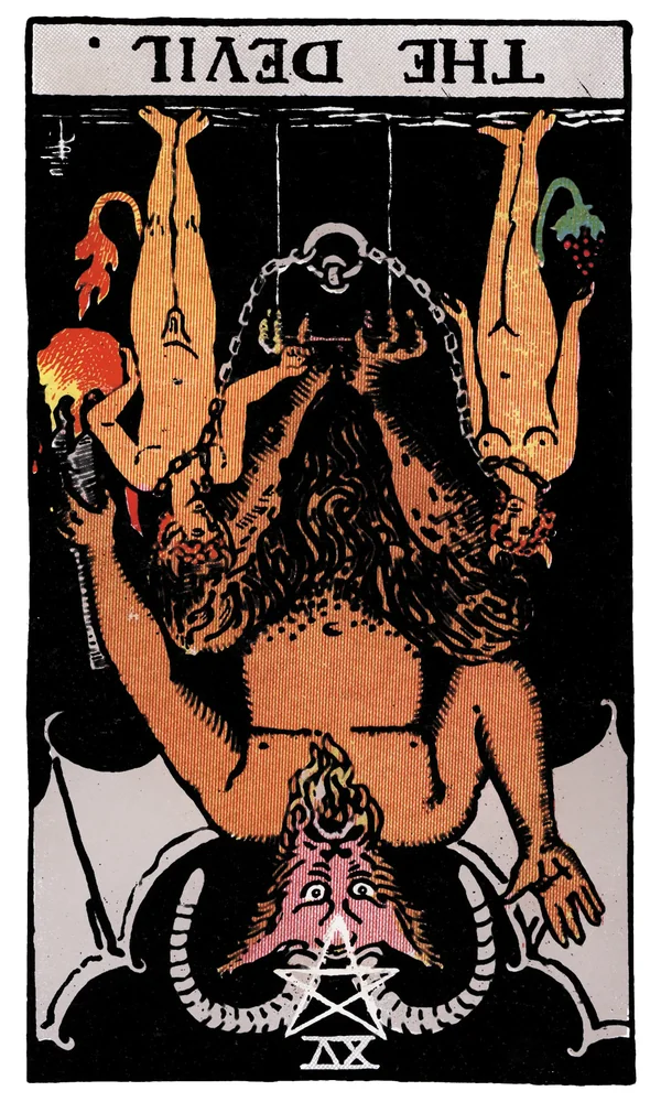 Carte de tarot Le Diable inversée