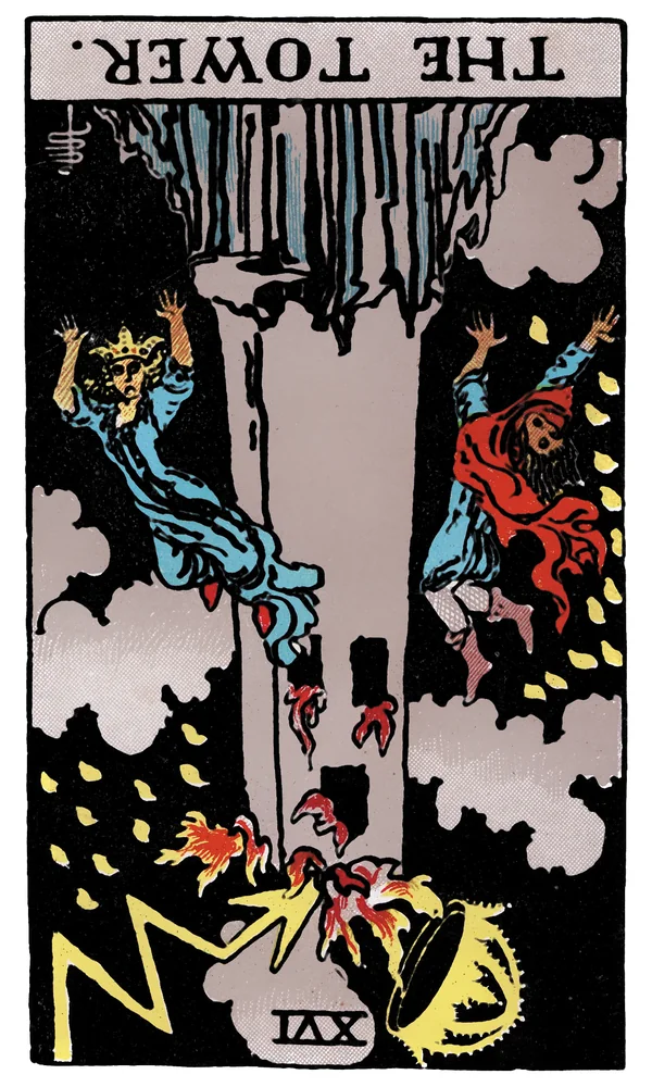 Carte de tarot La Tour inversée