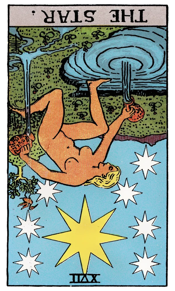 Carte de tarot L'Étoile inversée