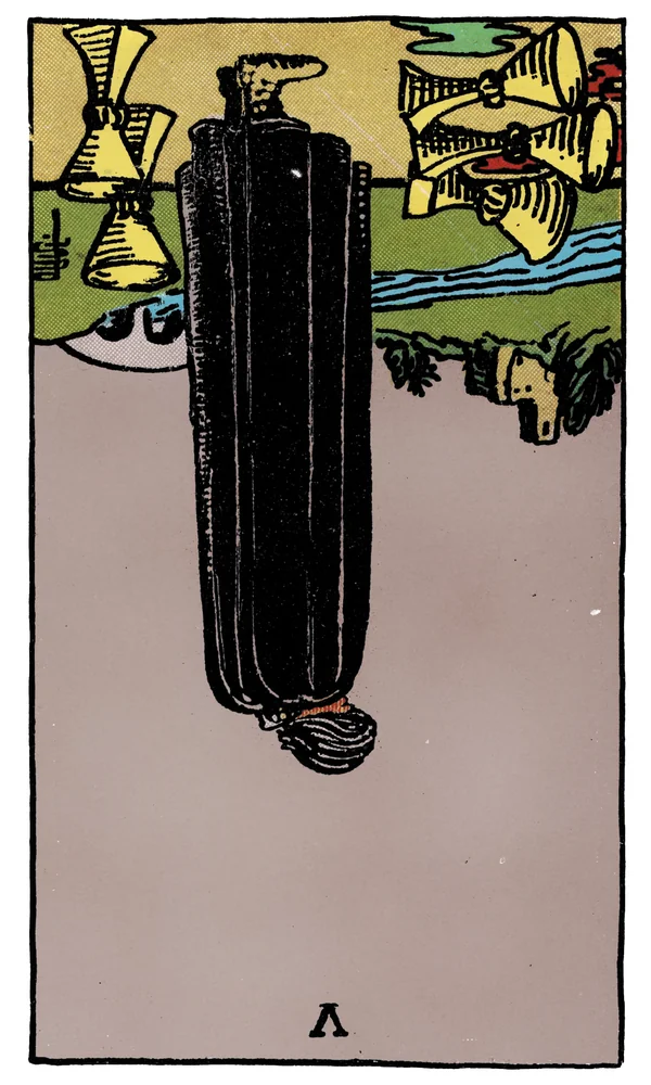 Carte de tarot Cinq de Coupes inversée