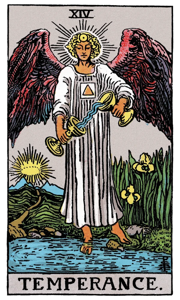 Carte de tarot La Tempérance