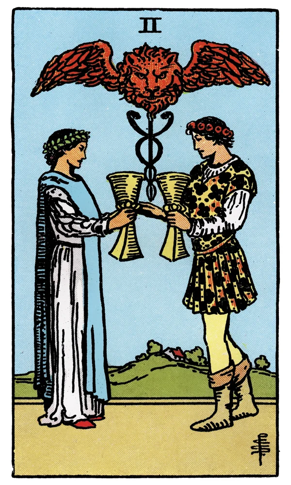 Carte de tarot Deux de Coupes