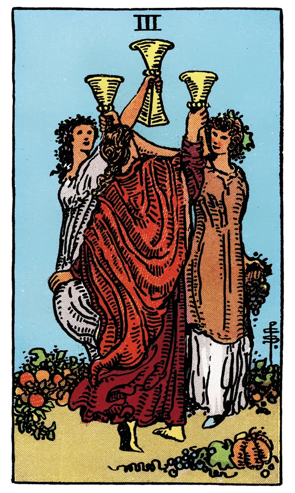 Carte de tarot Trois de Coupes