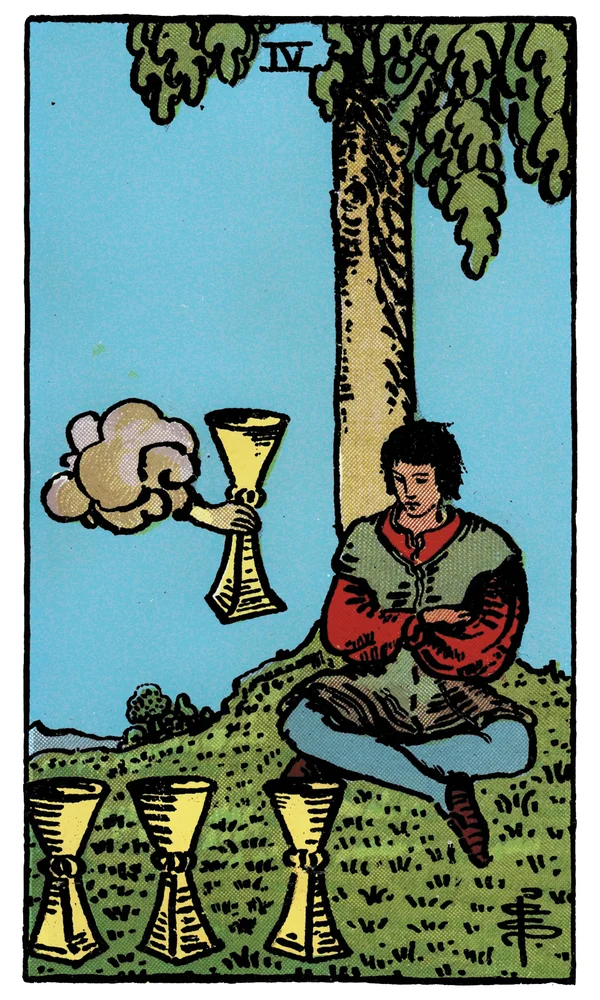 Carte de tarot Quatre de Coupes