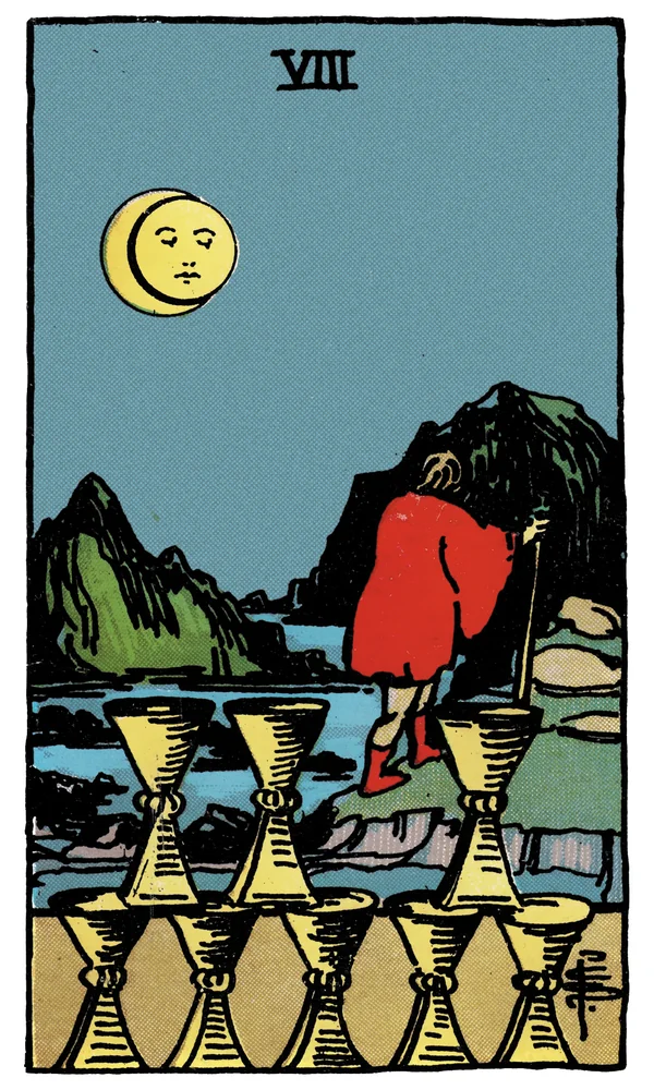 Carte de tarot Huit de Coupes