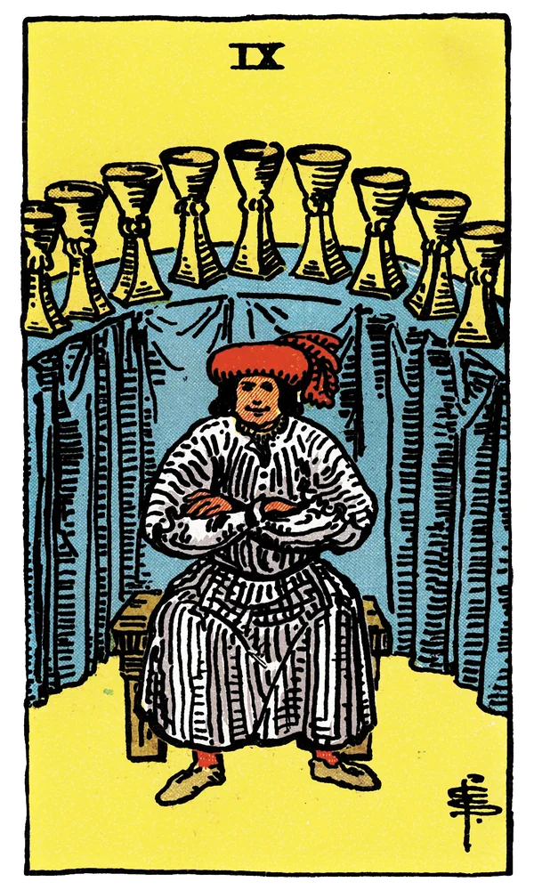 Carte de tarot Neuf de Coupes