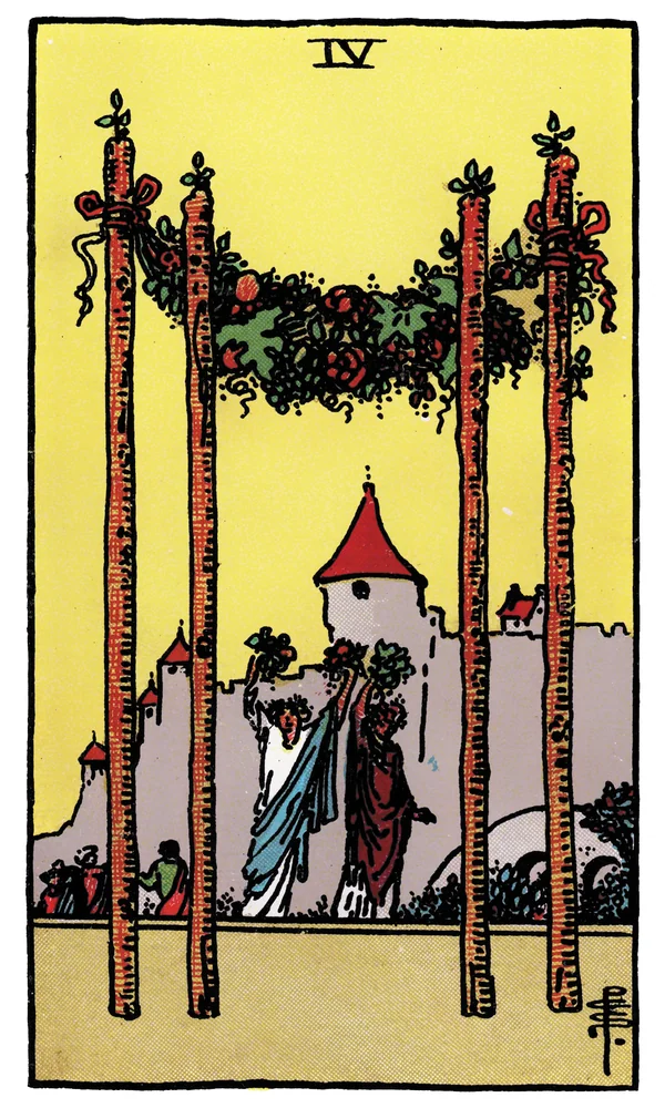 Carte de tarot Quatre de Bâtons