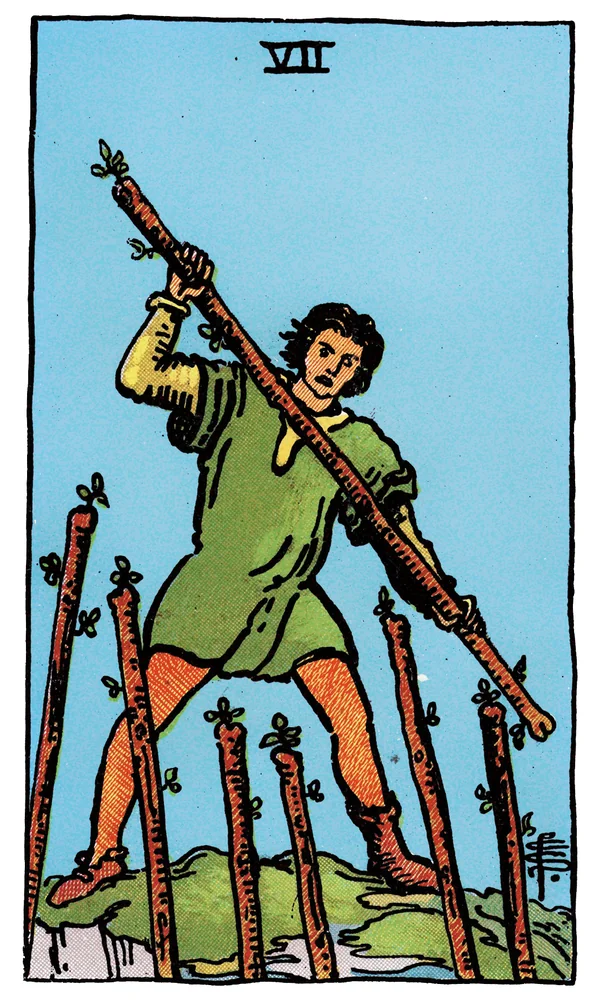 Carte de tarot Sept de Bâtons