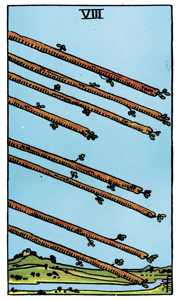 Carte de tarot Huit de Bâtons