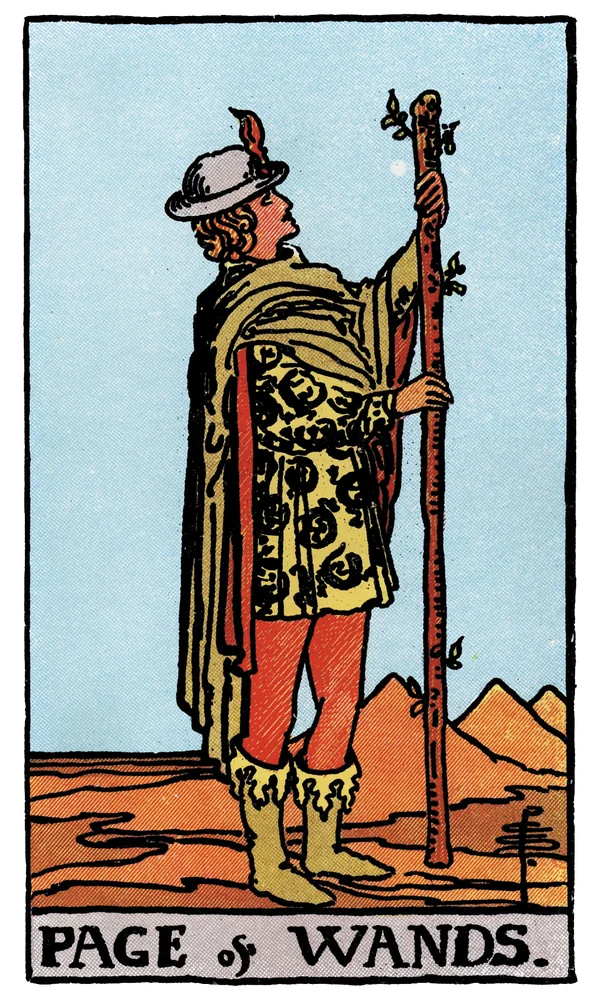 Carte de tarot Valet de Bâtons
