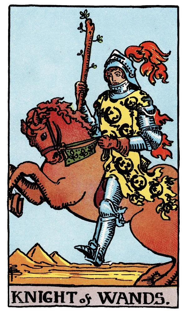Carte de tarot Cavalier de Bâtons