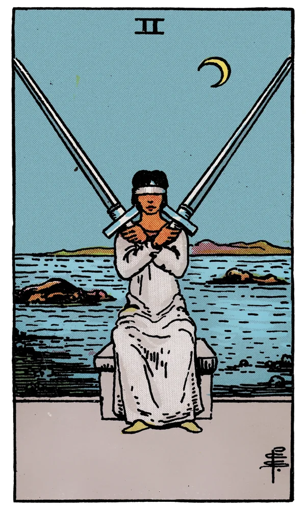 Carte de tarot Deux d'Épées