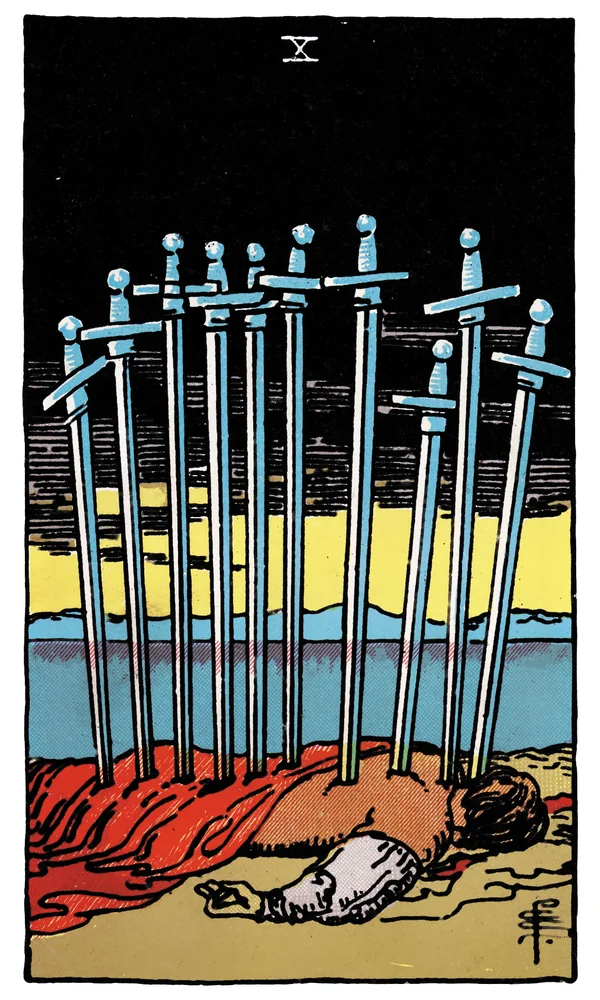 Carte de tarot Dix d'Épées