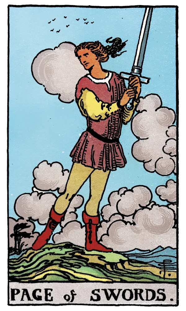 Carte de tarot Valet d'Épées