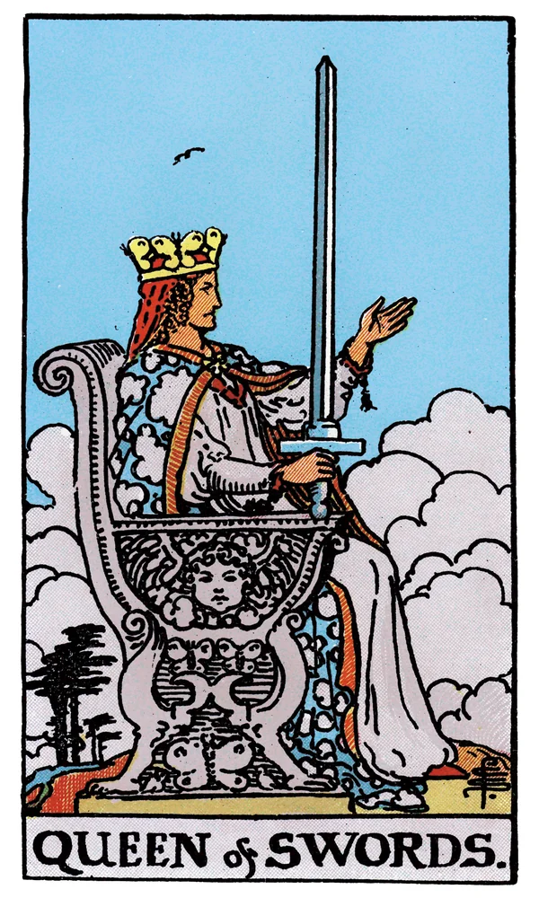 Carte de tarot Reine d'Épées