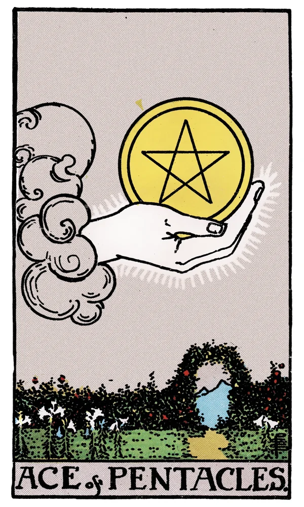 Carte de tarot As de Deniers