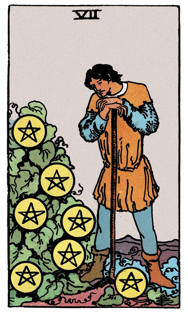 Carte de tarot Sept de Deniers